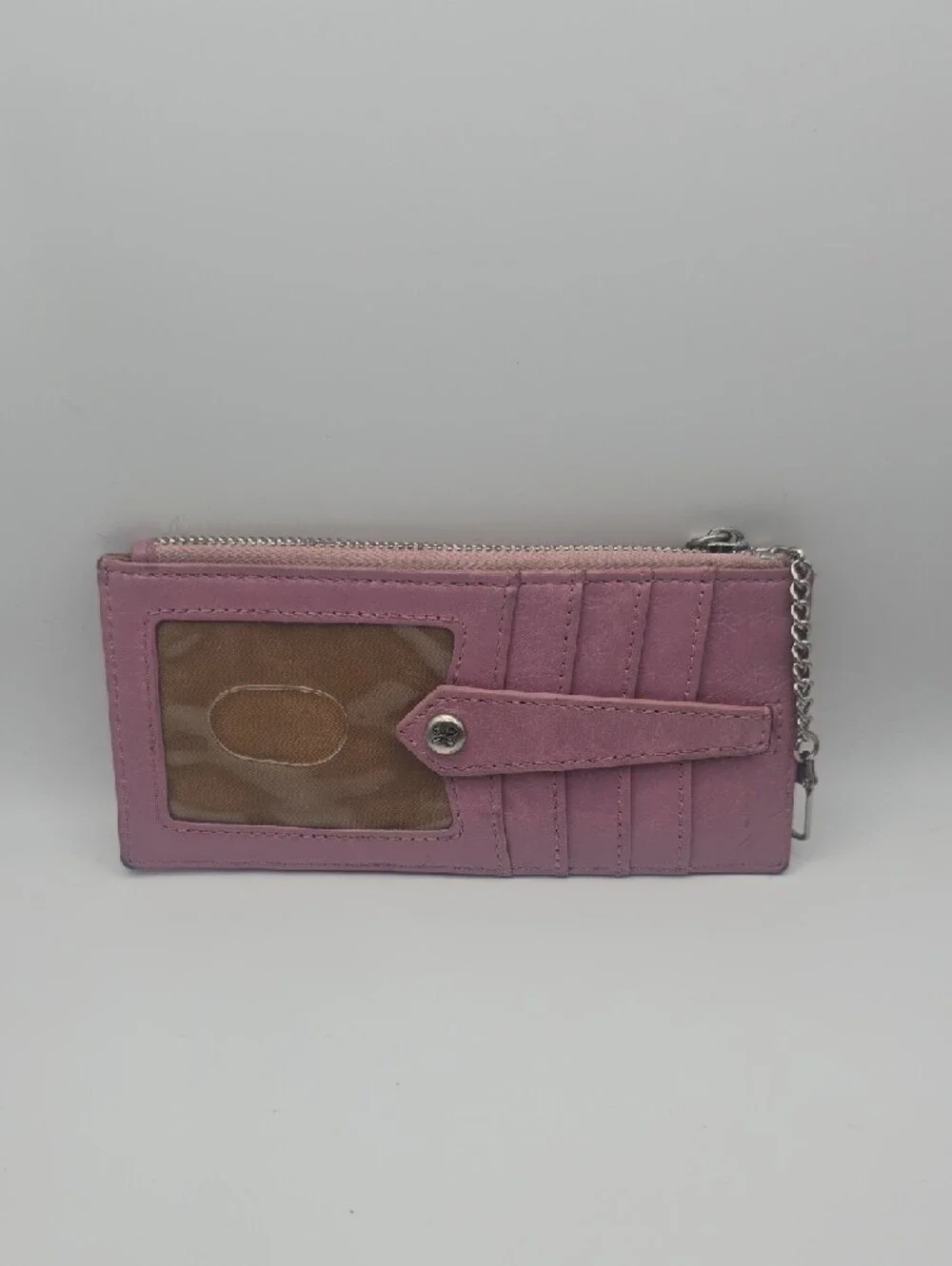 Hobo Pink & Silver Hardware Double ID/Cardholder W/ Coin Compartment (GOOD)💗